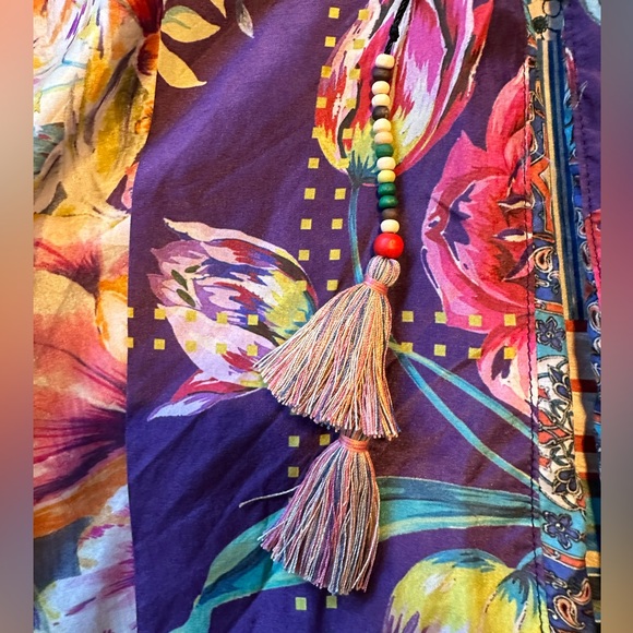 Johnny Was Reversible Silk Kimono with Pockets - Picture 12 of 13